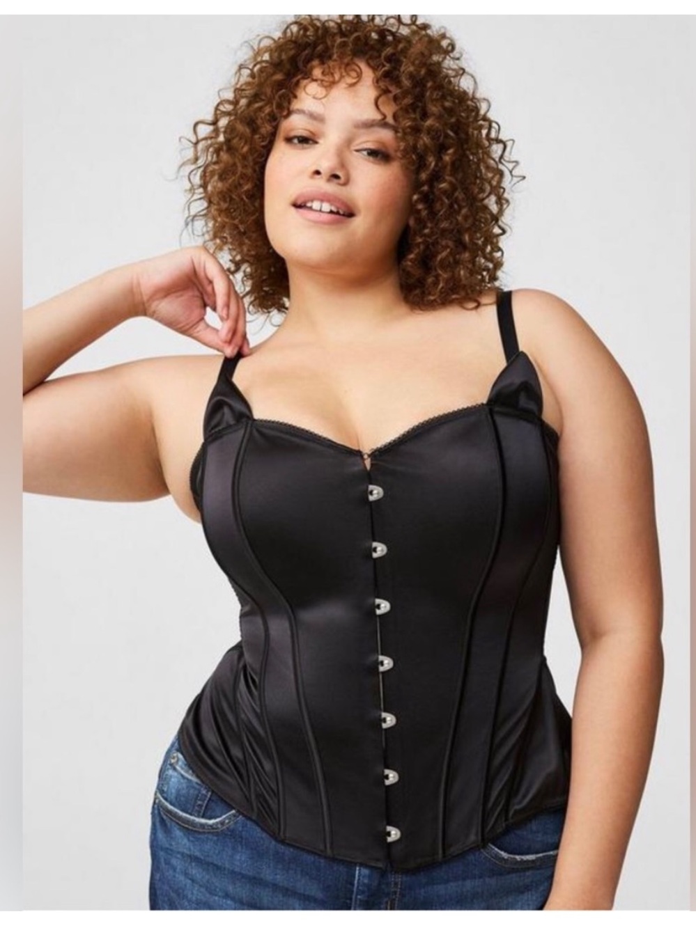 NWT Black Cat Corset Bustier torrid sz. 4 XXXXL 26 Goth Witchy